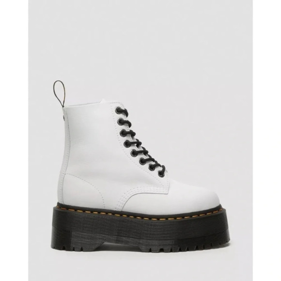 Dr. Martens Shoes - New Dr Martens 1460 Pascal Max Leather Platform Boots in White